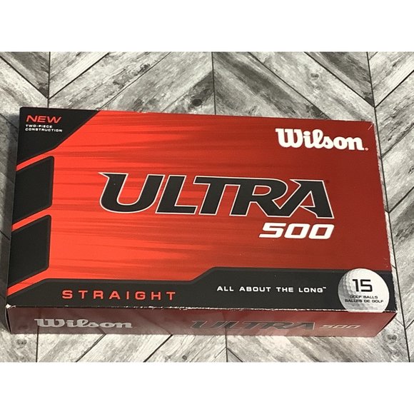 Wilson Ultra 500 Straight Golf Balls 2 Piece Construction White Ball 15 Count - Picture 5 of 5